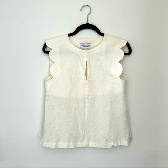 And Other Stories Linen Scalloped Top - Picture 1 of 2